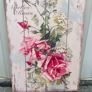 French Rose Vintage Style wall decor